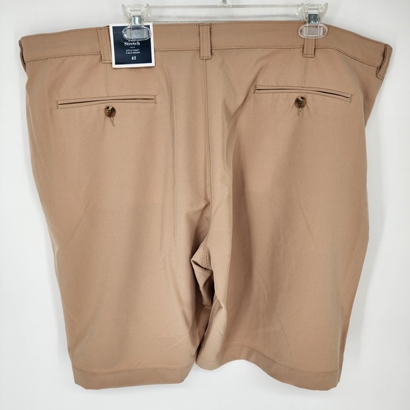 NEW Club Room Eco-Tech Shorts Men's 42 Tan‎ Chinos 4-Way Stretch 9" NWT - Picture 3 of 12